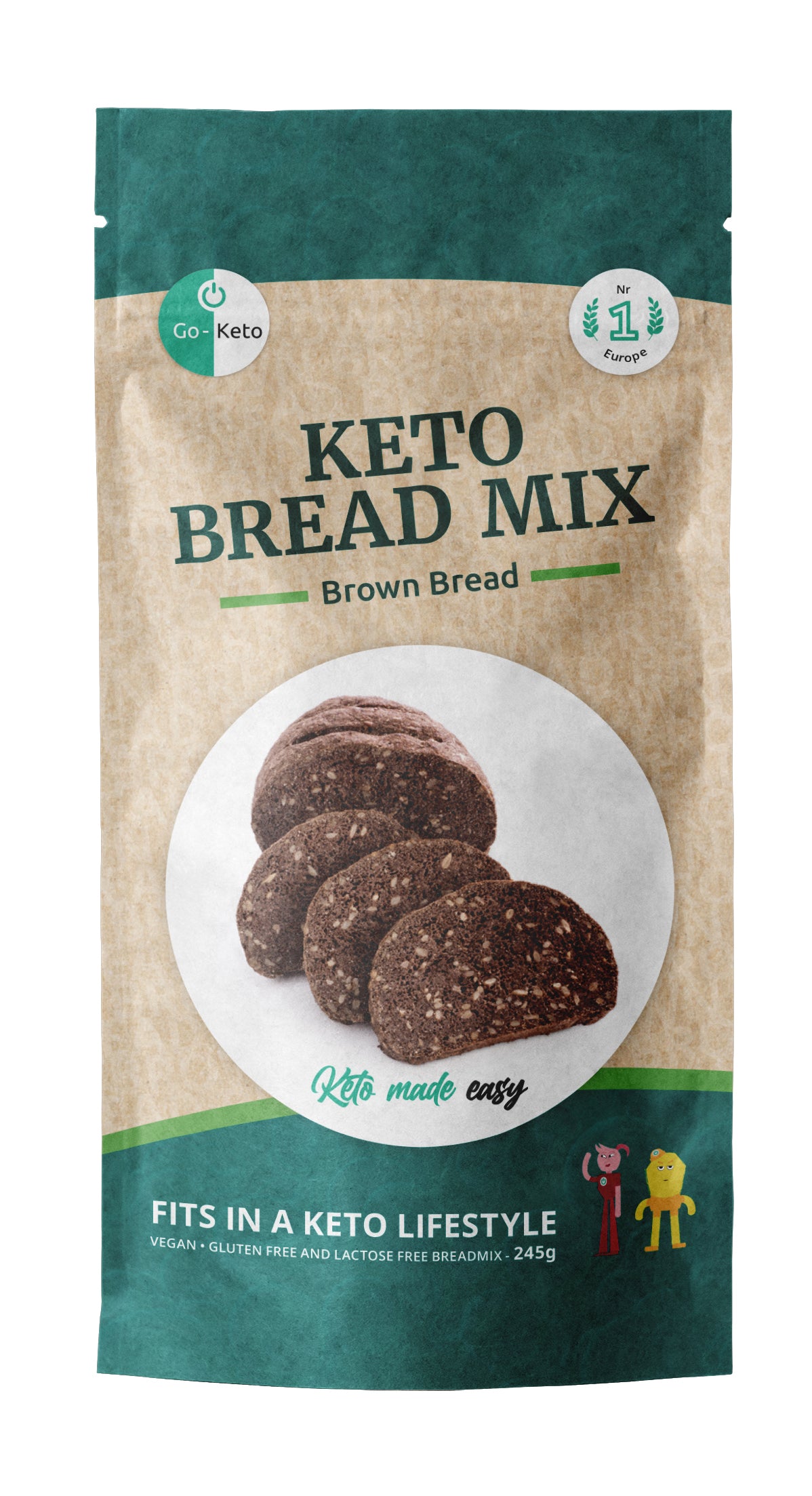 Keto Bread Mix Brown Go-Keto 270g