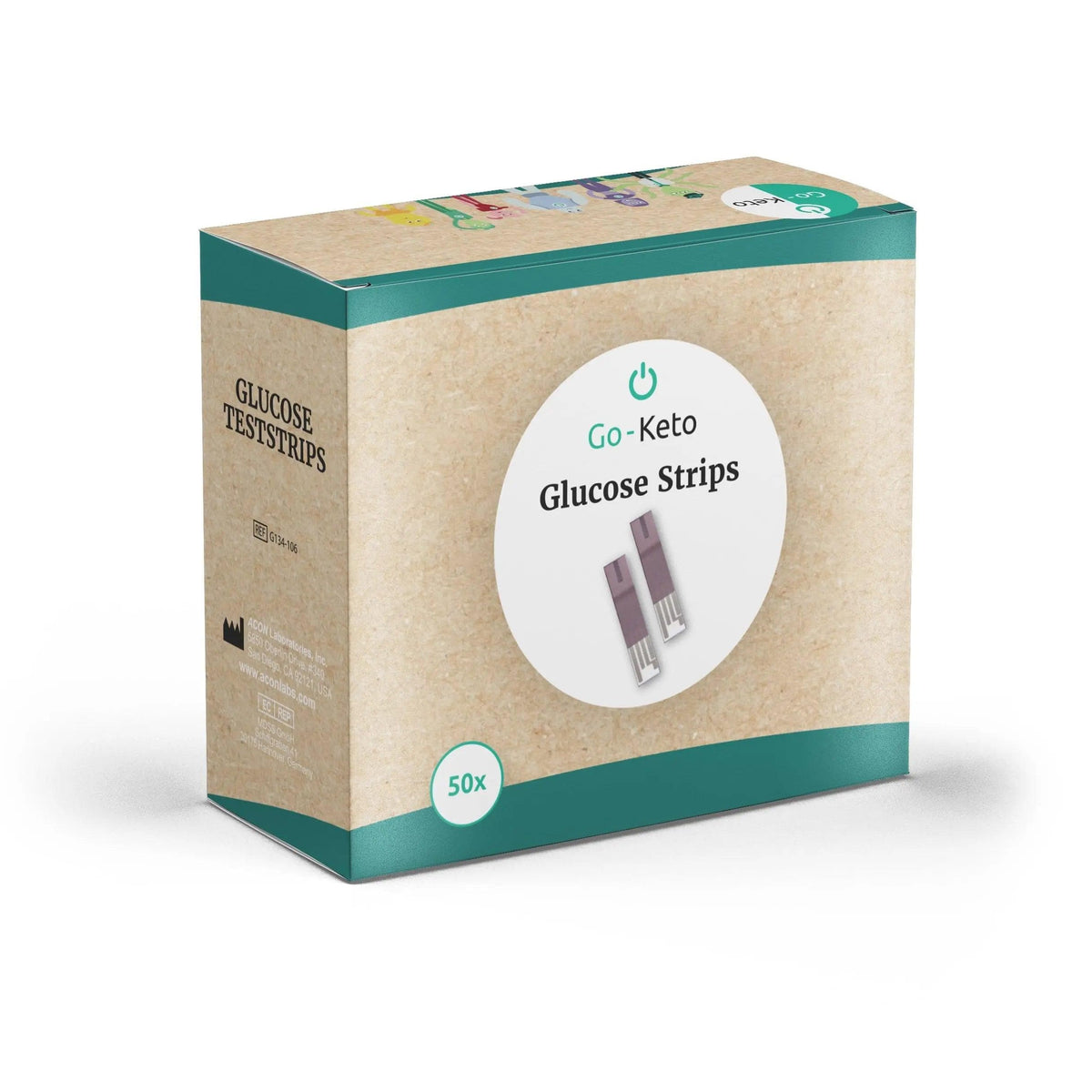 Go-Keto Blood Glucose Test Strip Go-Keto x50 P-GKGT-50 Vital20