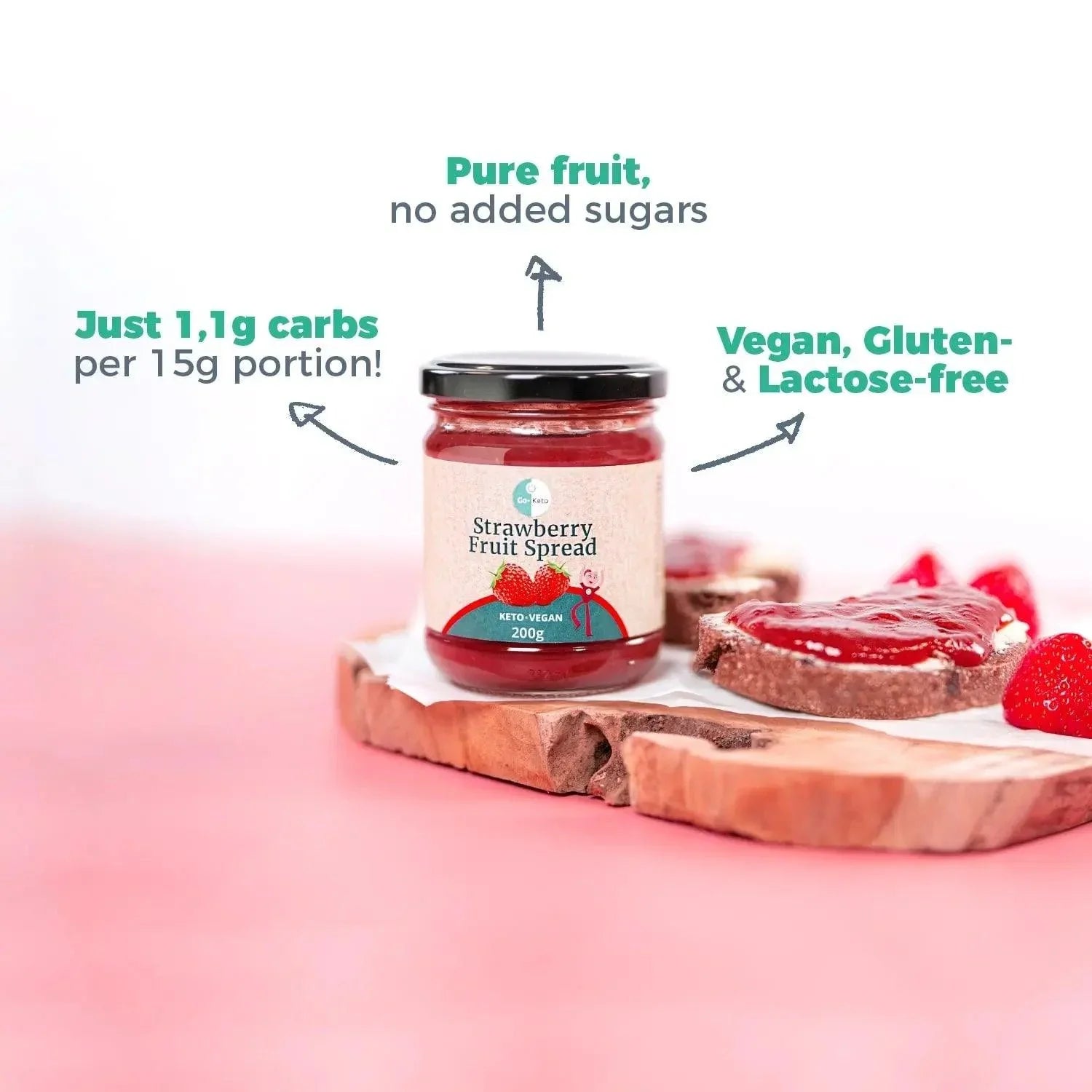 Keto Fruit Spread Strawberry Go-Keto 200g go-keto P-GKFSS-33