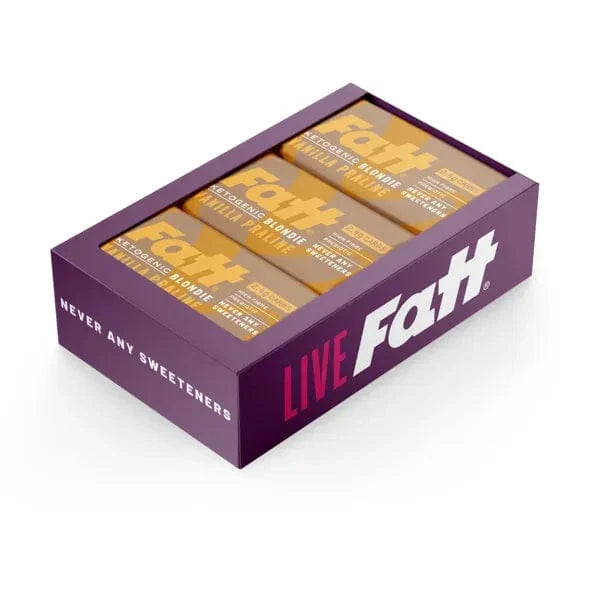 live fatt Keto Blondie Vanilla Praline Live Fatt 40g x18 01900029 Vital20