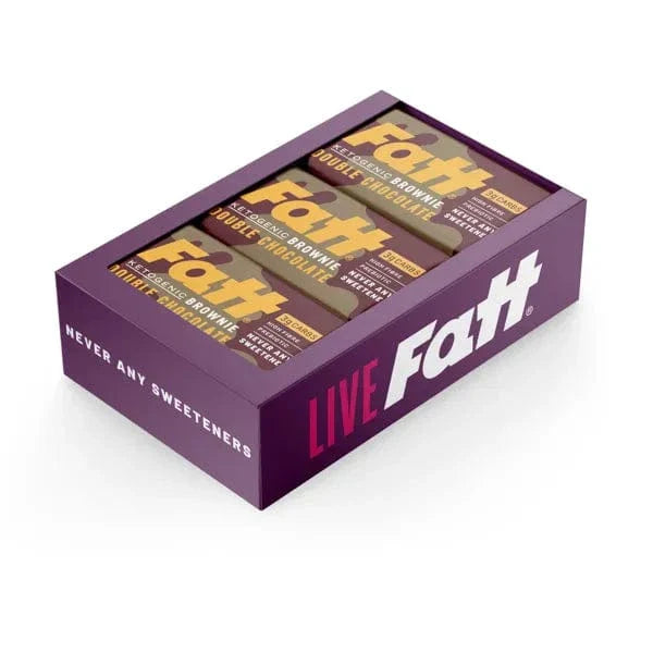 live fatt Keto Brownie Double Chocolate Live Fatt 40g x18 01900025 Vital20