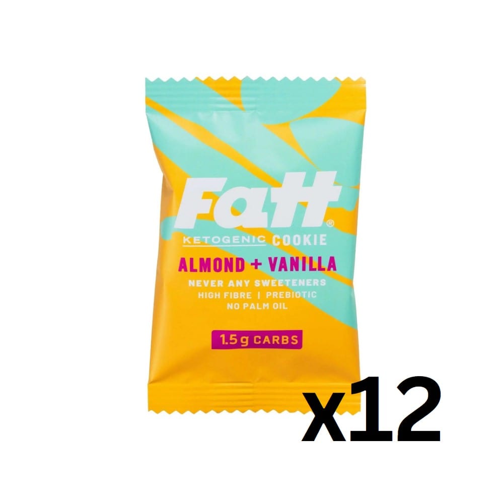 Live Fatt Keto Cookie Almond Vanilla Live Fatt 30g x12 01900018 Vital20