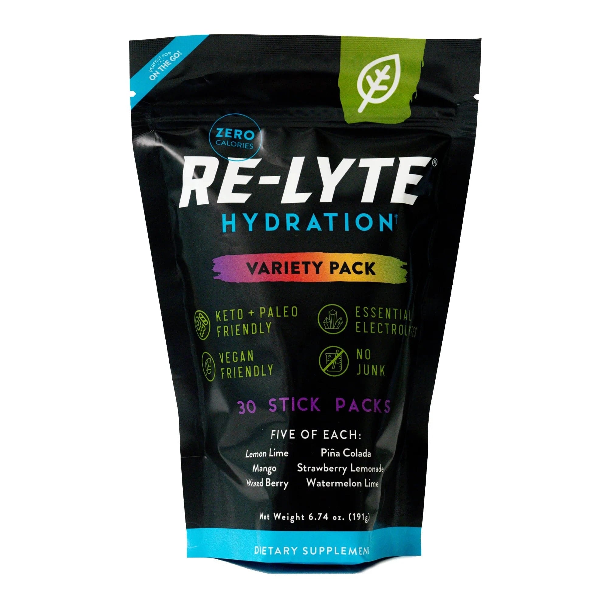 Electrolyte Hydration Drink Mix Variety Pack Re-Lyte x30 sticks