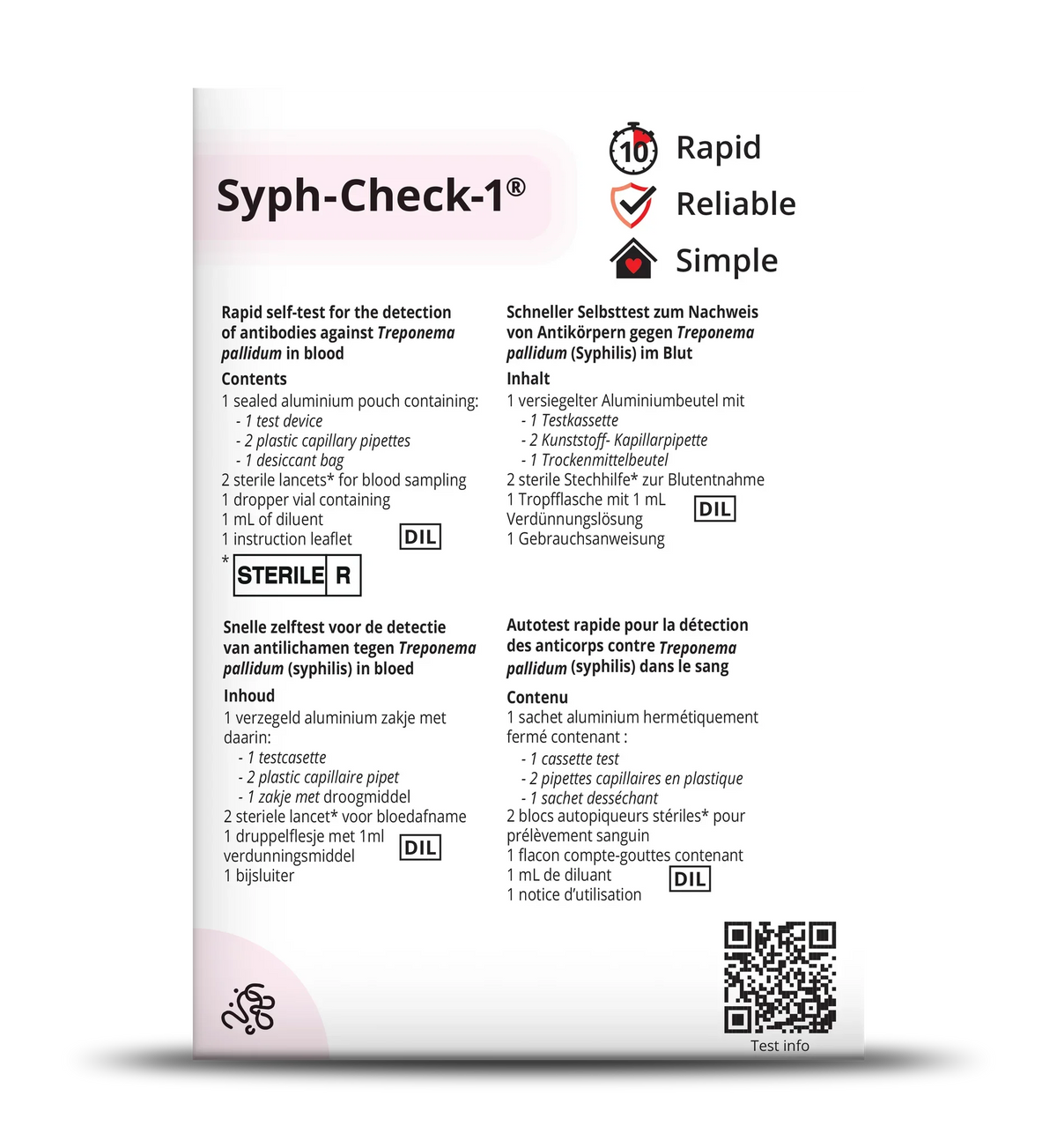 SYPH-CHECK-1® Swiss Point of Care Swiss Point of Care P-ST-SYP-74
