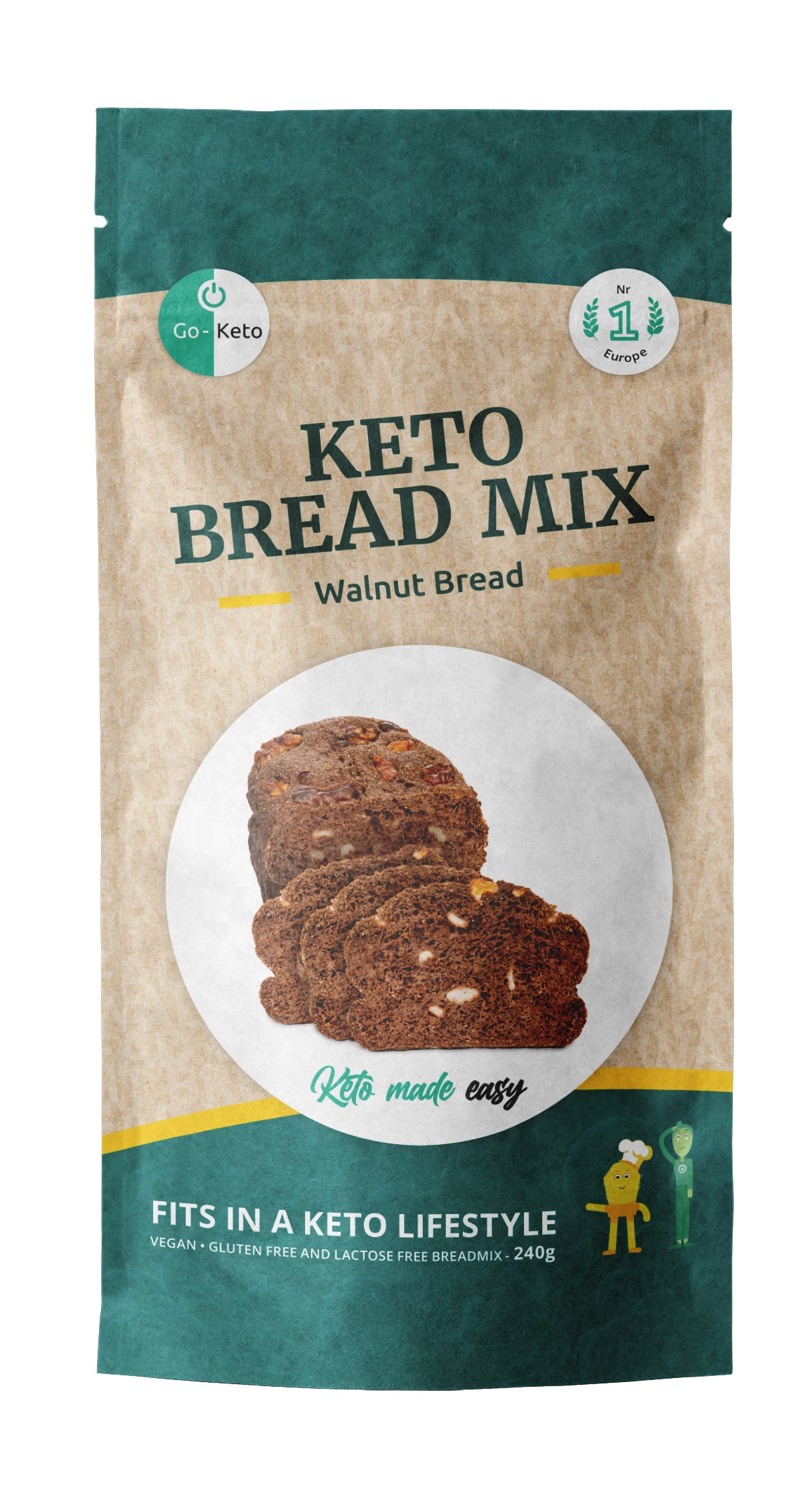 Keto Bread Mix Walnut Go-Keto 270g