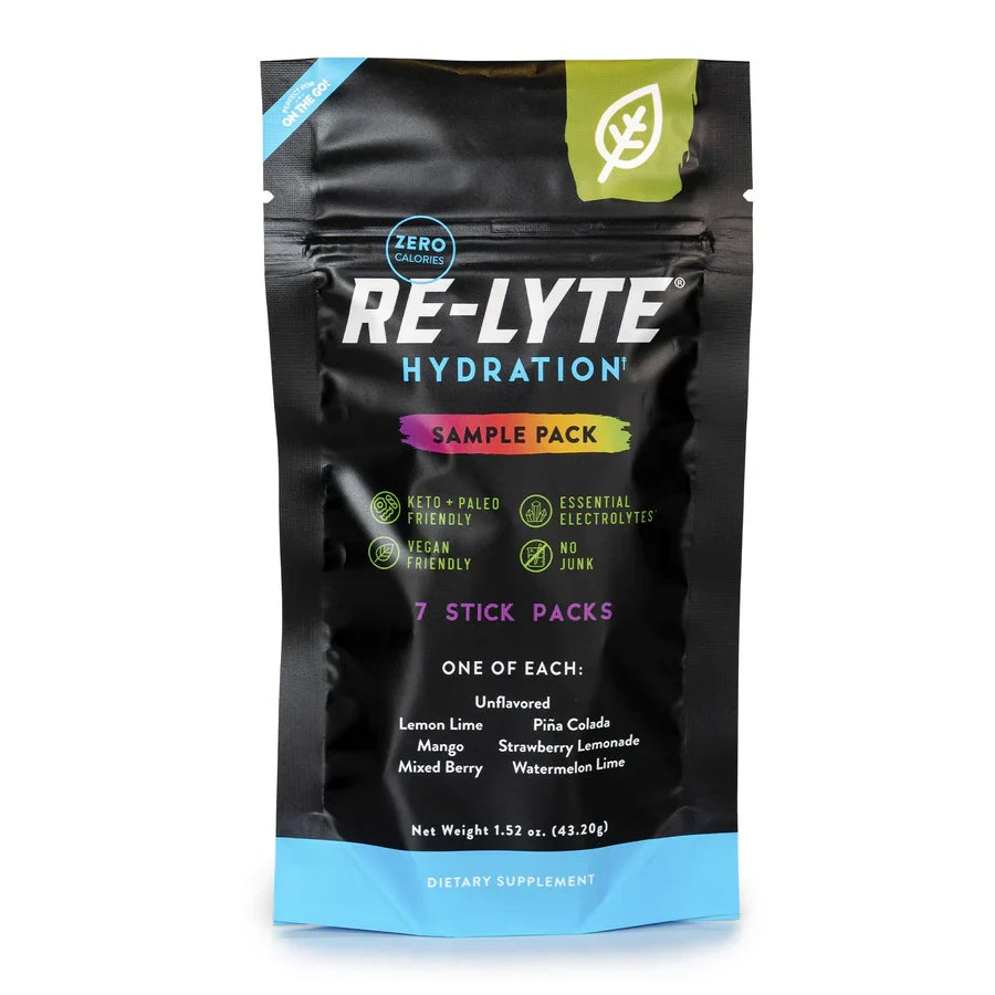 Re-Lyte Electrolyte Hydration Drink Mix Sample Pack (7 sticks) box of 12