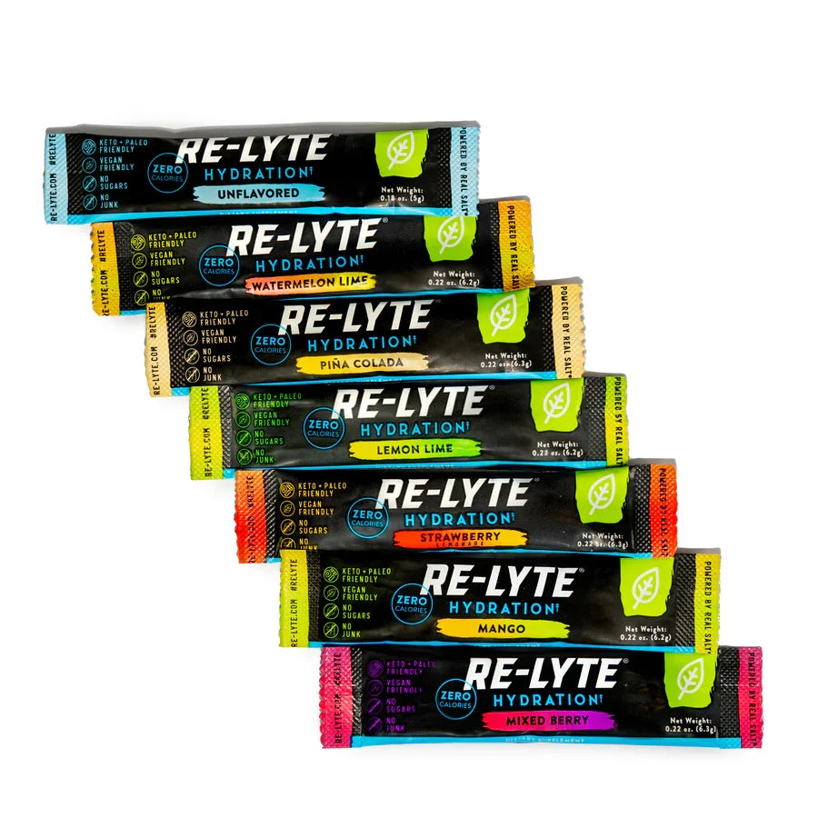 Re-Lyte Electrolyte Hydration Drink Mix Sample Pack (7 sticks) box of 12