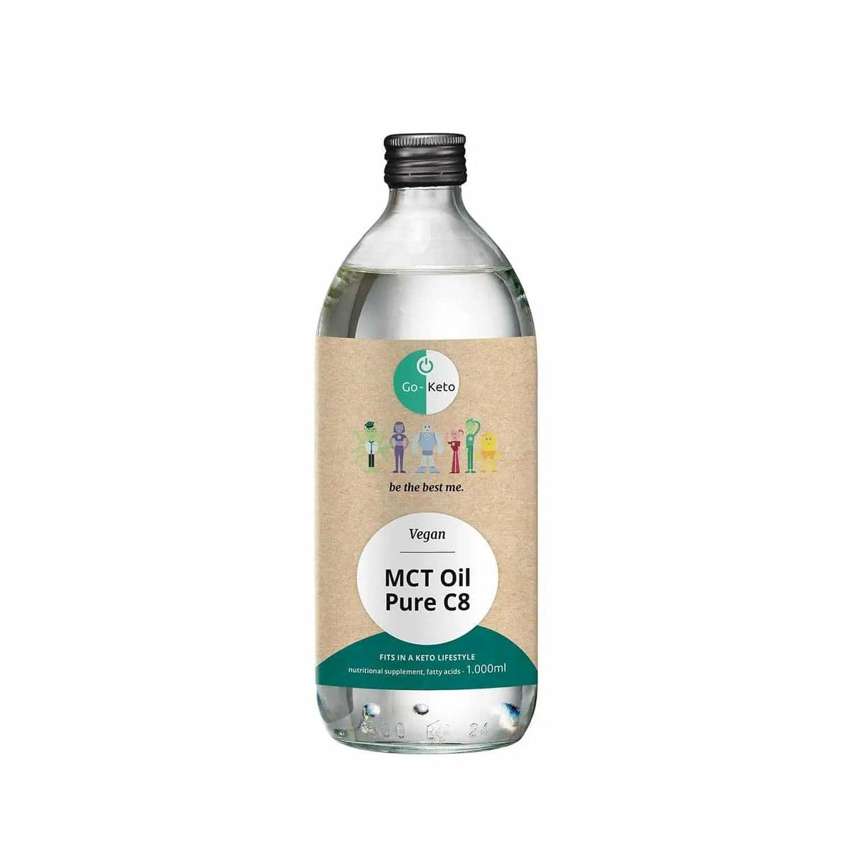 Go-Keto MCT Oil Coconut Pure C8 Go-Keto 1000ml P-GK-1000C8 Vital20