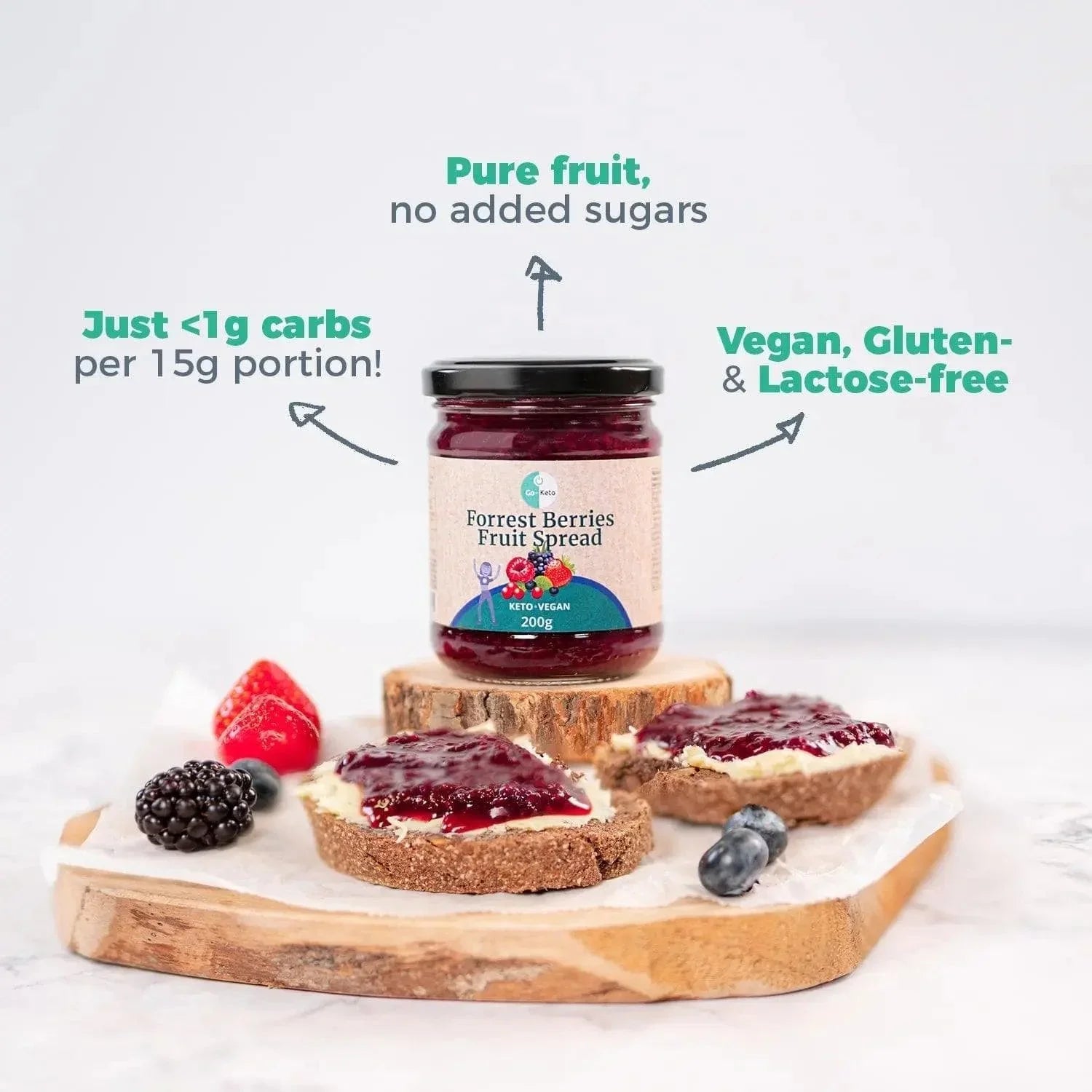 Keto Fruit Spread Forest Berries Go-Keto 200g go-keto  P-GKFSFB-26
