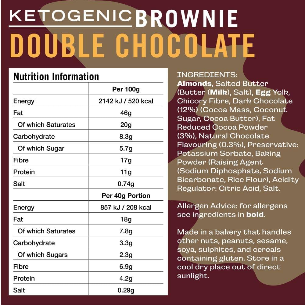 Live Fatt Keto Brownie Double Chocolate Live Fatt 40g x18 01900025 Vital20